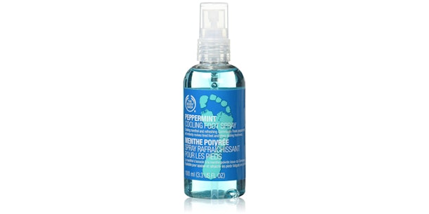 body shop peppermint foot spray review